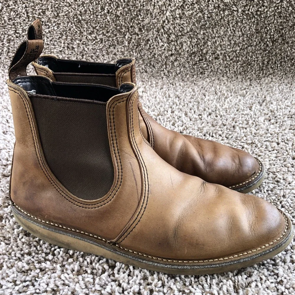 Red Wing Heritage Weekender Chelsea Boots Sz 9 D Copper Rough Tough Leather 3311